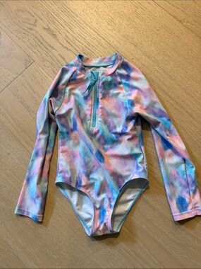 Andy & Evan Pastel Tie-Dye Long-Sleeve Rashguard - Pink, Blue, Purple
